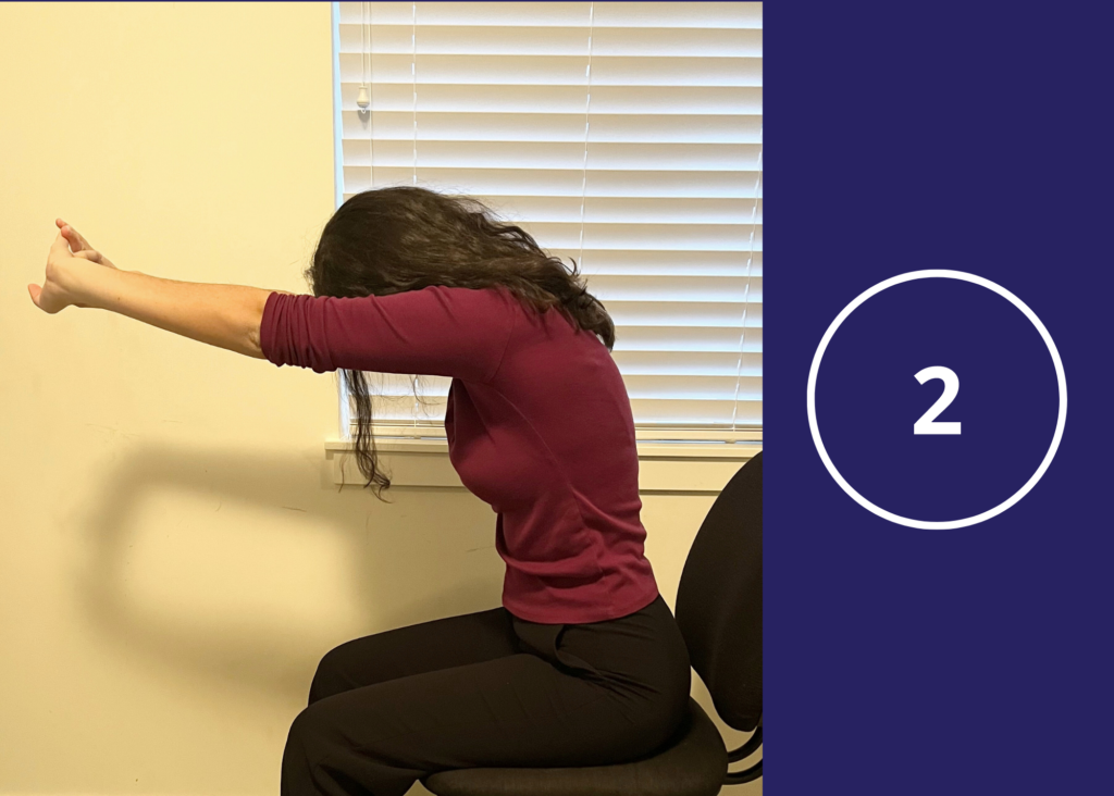 back stretch demonstration by co-op student