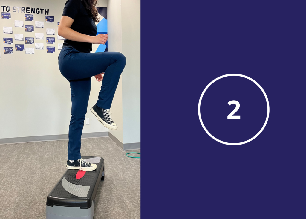 co op student demonstrates step ups