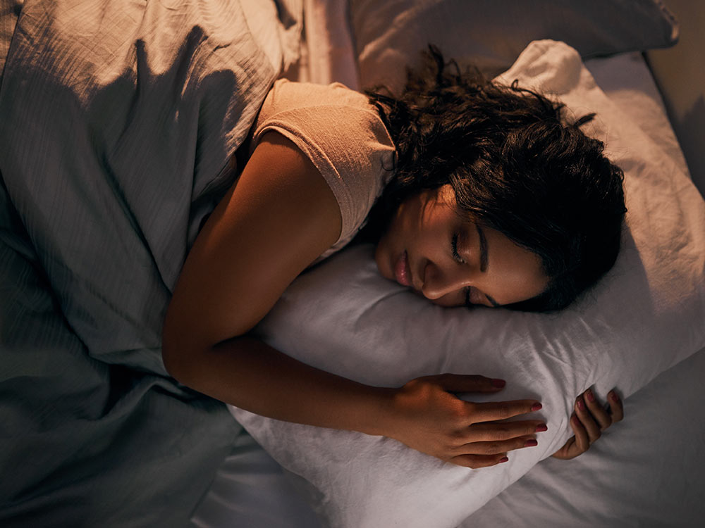 A woman sleeping peacefully