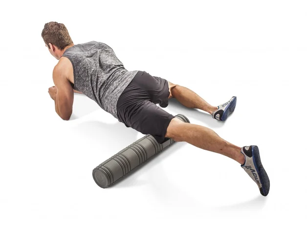 Foam rolling the quadriceps