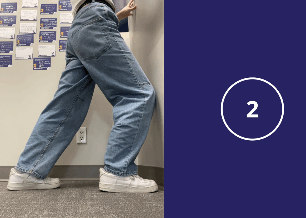 Knee to wall ankle exercise