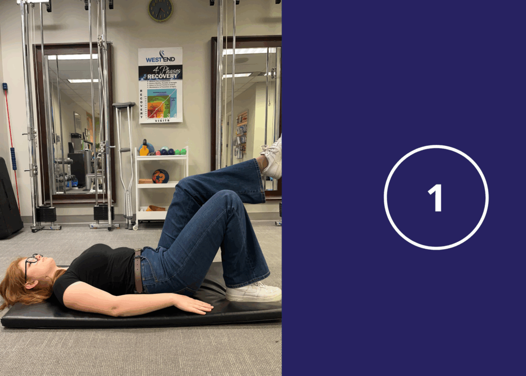 Single Leg Glute Bridge set up